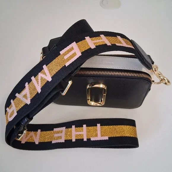 Marc Jacobs Bag, Cb Snapshot, The Snapshot, New Black Multi Color Gently Used - Picture 1 of 8